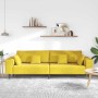 Sofá con cojín Amarillo 250 x 77 x 76 cm Terciopelo en Sofás | Comprar online en Foru.es