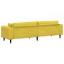 Sofá con cojín Amarillo 250 x 77 x 76 cm Terciopelo en Sofás | Comprar online en Foru.es