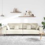 Sofá con cojín Crema 250 x 77 x 76 cm Terciopelo en Sofás | Comprar online en Foru.es