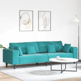 Sofá con cojín Tuquesa 250 x 77 x 76 cm Terciopelo en Sofás | Comprar online en Foru.es