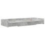Estructura de cama con cabecera Gris Concreto 100 x 200 cm en Muebles TV | Comprar online en Foru.es