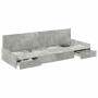 Estructura de cama con cabecera Gris Concreto 90 x 200 cm en Muebles TV | Comprar online en Foru.es