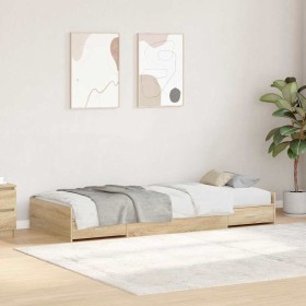 Estructura de cama con cabecera Roble Sonoma 80 x 200 cm en Muebles TV | Comprar online en Foru.es