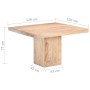 Mesa de comedor de madera maciza de mango 120x120x77 cm en Mesas de comedor | Comprar online en Foru.es