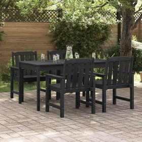 Silla de Jardín 4 pcs Negro 65.5 x 59 x 88 cm Polietileno en Sillas de jardín | Comprar online en Foru.es