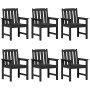 Silla de Jardín 6 pcs Negro 65.5 x 59 x 88 cm Polietileno en Sillas de jardín | Comprar online en Foru.es