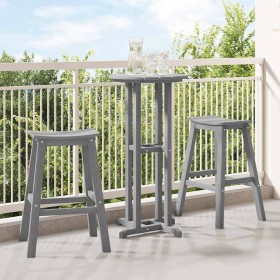 Juego de Bar en el Jardín 3 pcs Gris Claro HDPE en Mesas de jardín | Comprar online en Foru.es
