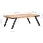 Mesa de centro madera maciza de mango 114x65x40 cm en Mesas de centro | Comprar online en Foru.es