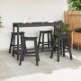 Juego de Bar en el Jardín 4 pcs Negro HDPE en Mesas de jardín | Comprar online en Foru.es