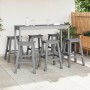 Juego de Bar en el Jardín 6 pcs Gris Claro HDPE en Mesas de jardín | Comprar online en Foru.es