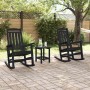 Mecedora 3 pcs Negro Polietileno en Sillas de jardín | Comprar online en Foru.es