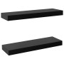Estantes flotantes de pared 2 unidades negro 40x20x3,8 cm en Estanterías | Comprar online en Foru.es
