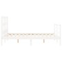 Estructura de cama con cabecero madera maciza blanco 140x200 cm de vidaXL, Camas y somieres - Ref: Foro24-3194832, Precio: 13...