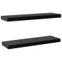 Estantes flotantes de pared 2 unidades negro 80x20x3,8 cm en Estanterías | Comprar online en Foru.es