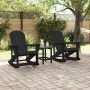 Sillas mecedoras Adirondack 2 pcs Negro HDPE en Sillas de jardín | Comprar online en Foru.es