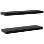 Estantes flotantes de pared 2 unidades negro 100x20x3,8 cm en Estanterías | Comprar online en Foru.es