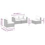 Set muebles de jardín 4 piezas y cojines ratán sintético gris de vidaXL, Conjuntos de jardín - Ref: Foro24-3102173, Precio: 4...