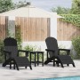 Silla de Jardín 3 pcs Negro Polietileno en Sillas de jardín | Comprar online en Foru.es