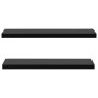 Estantes flotantes de pared 2 unidades negro 120x20x3,8 cm en Estanterías | Comprar online en Foru.es