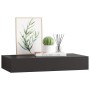 Estante flotante de pared con cajón negro 48x25x8 cm en Estanterías | Comprar online en Foru.es