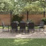 Conjunto de Comedor de Jardín 9 pcs Negro Acero en Conjuntos de jardín | Comprar online en Foru.es