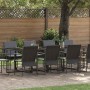 Conjunto de Comedor de Jardín 11 pcs Negro Acero en Conjuntos de jardín | Comprar online en Foru.es