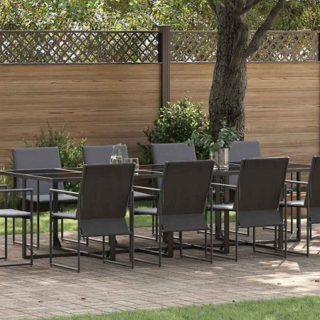 Conjunto de Comedor de Jardín 11 pcs Negro Acero en Conjuntos de jardín | Comprar online en Foru.es