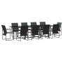 Conjunto de Comedor de Jardín 11 pcs Negro Acero en Conjuntos de jardín | Comprar online en Foru.es
