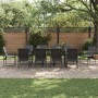 Conjunto de Comedor de Jardín 11 pcs Negro Acero en Conjuntos de jardín | Comprar online en Foru.es