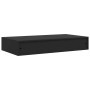 Estante flotante de pared con cajón negro 48x25x8 cm en Estanterías | Comprar online en Foru.es