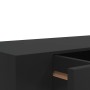 Estante flotante de pared con cajón negro 48x25x8 cm en Estanterías | Comprar online en Foru.es