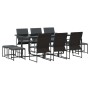 Conjunto de Comedor de Jardín 11 pcs Negro Acero en Conjuntos de jardín | Comprar online en Foru.es