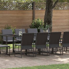 Conjunto de Comedor de Jardín 13 pcs Negro Acero en Conjuntos de jardín | Comprar online en Foru.es