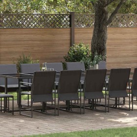 Conjunto de Comedor de Jardín 15 pcs Negro Acero en Conjuntos de jardín | Comprar online en Foru.es