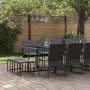 Conjunto de Comedor de Jardín 15 pcs Negro Acero en Conjuntos de jardín | Comprar online en Foru.es