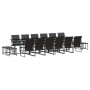 Conjunto de Comedor de Jardín 17 pcs Negro Acero en Conjuntos de jardín | Comprar online en Foru.es