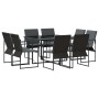 Conjunto de Comedor de Jardín 9 pcs Negro Acero en Conjuntos de jardín | Comprar online en Foru.es