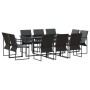 Conjunto de Comedor de Jardín 11 pcs Negro Acero en Conjuntos de jardín | Comprar online en Foru.es
