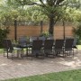 Conjunto de Comedor de Jardín 13 pcs Negro Acero en Conjuntos de jardín | Comprar online en Foru.es