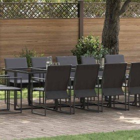Conjunto de Comedor de Jardín 15 pcs Negro Acero en Conjuntos de jardín | Comprar online en Foru.es
