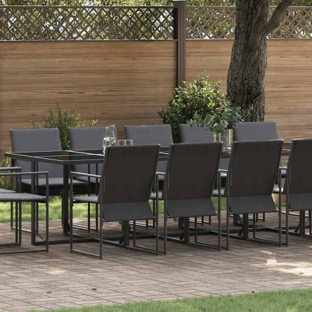 Conjunto de Comedor de Jardín 15 pcs Negro Acero en Conjuntos de jardín | Comprar online en Foru.es