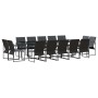 Conjunto de Comedor de Jardín 15 pcs Negro Acero en Conjuntos de jardín | Comprar online en Foru.es