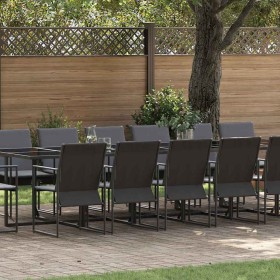 Conjunto de Comedor de Jardín 17 pcs Negro Acero en Conjuntos de jardín | Comprar online en Foru.es