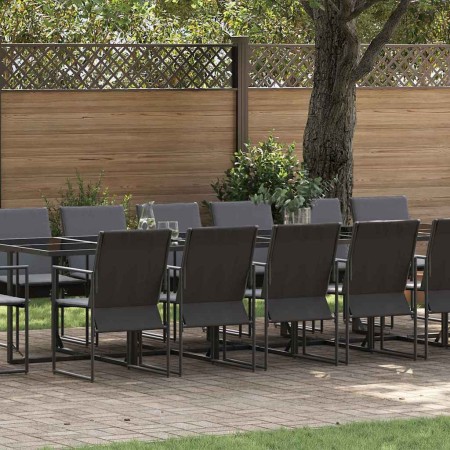 Conjunto de Comedor de Jardín 17 pcs Negro Acero en Conjuntos de jardín | Comprar online en Foru.es