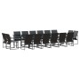 Conjunto de Comedor de Jardín 17 pcs Negro Acero en Conjuntos de jardín | Comprar online en Foru.es