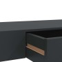 Estante flotante de pared con cajón negro 80x25x8 cm en Estanterías | Comprar online en Foru.es