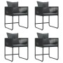 Conjunto de Comedor de Jardín 5 pcs Negro Acero en Conjuntos de jardín | Comprar online en Foru.es