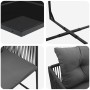 Conjunto de Comedor de Jardín 5 pcs Negro Acero en Conjuntos de jardín | Comprar online en Foru.es