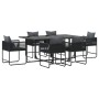 Conjunto de Comedor de Jardín 7 pcs Negro Acero en Conjuntos de jardín | Comprar online en Foru.es