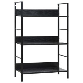 Estantería de 3 niveles madera ingeniería negro 60x27,6x90,5 cm en Librerías y estanterías | Comprar online en Foru.es